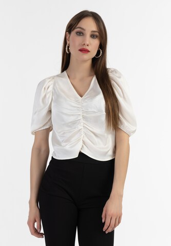 faina Blouse in Wit: voorkant