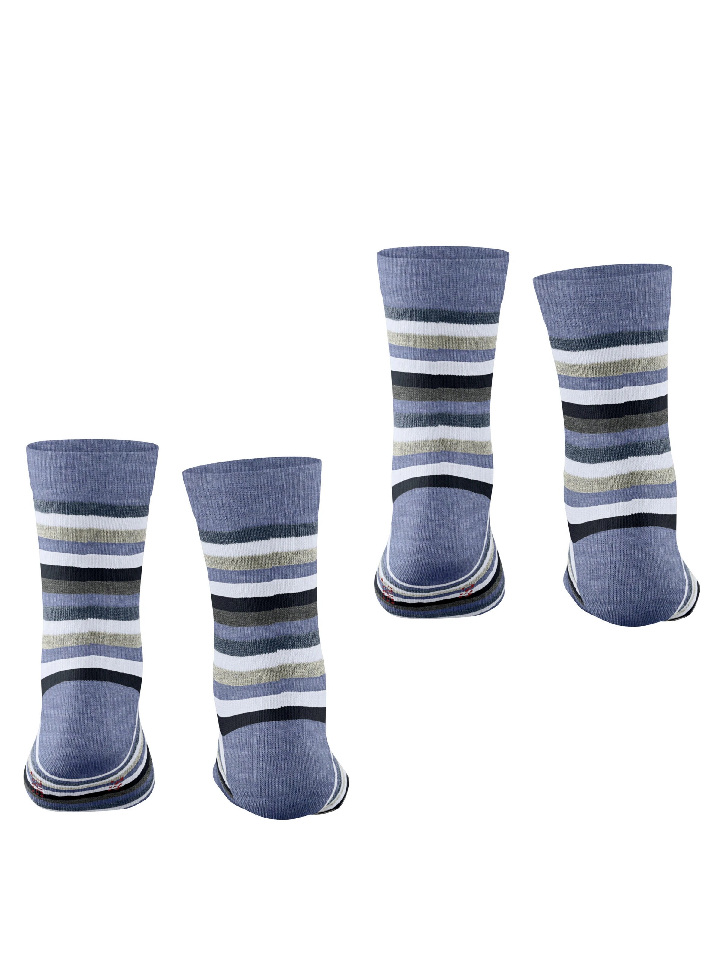 ESPRIT Socken 'Playful Stripe 2-Pack'‌‌ in Blau
