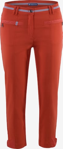 Navigazione Trousers with creases in Orange: front