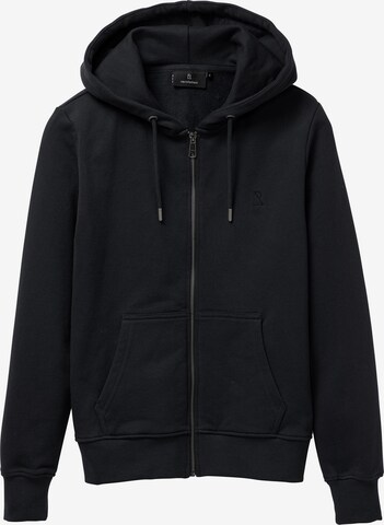 recolution Zip-Up Hoodie in Black: front