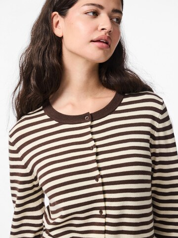 PIECES Knit cardigan 'PCNora' in Brown
