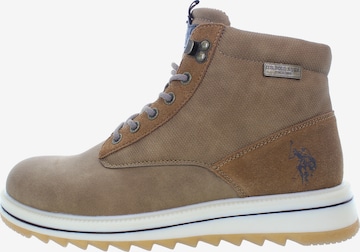 U.S. POLO ASSN. Veterboots 'Viking001' in Bruin: voorkant