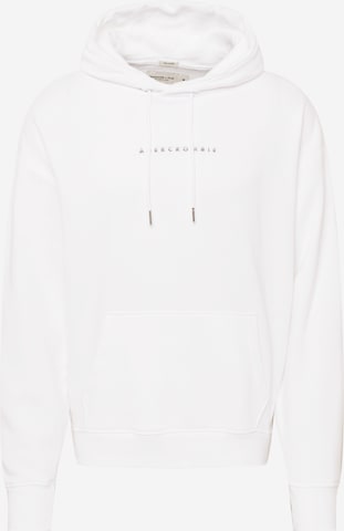 Sweat-shirt Abercrombie & Fitch en blanc : devant