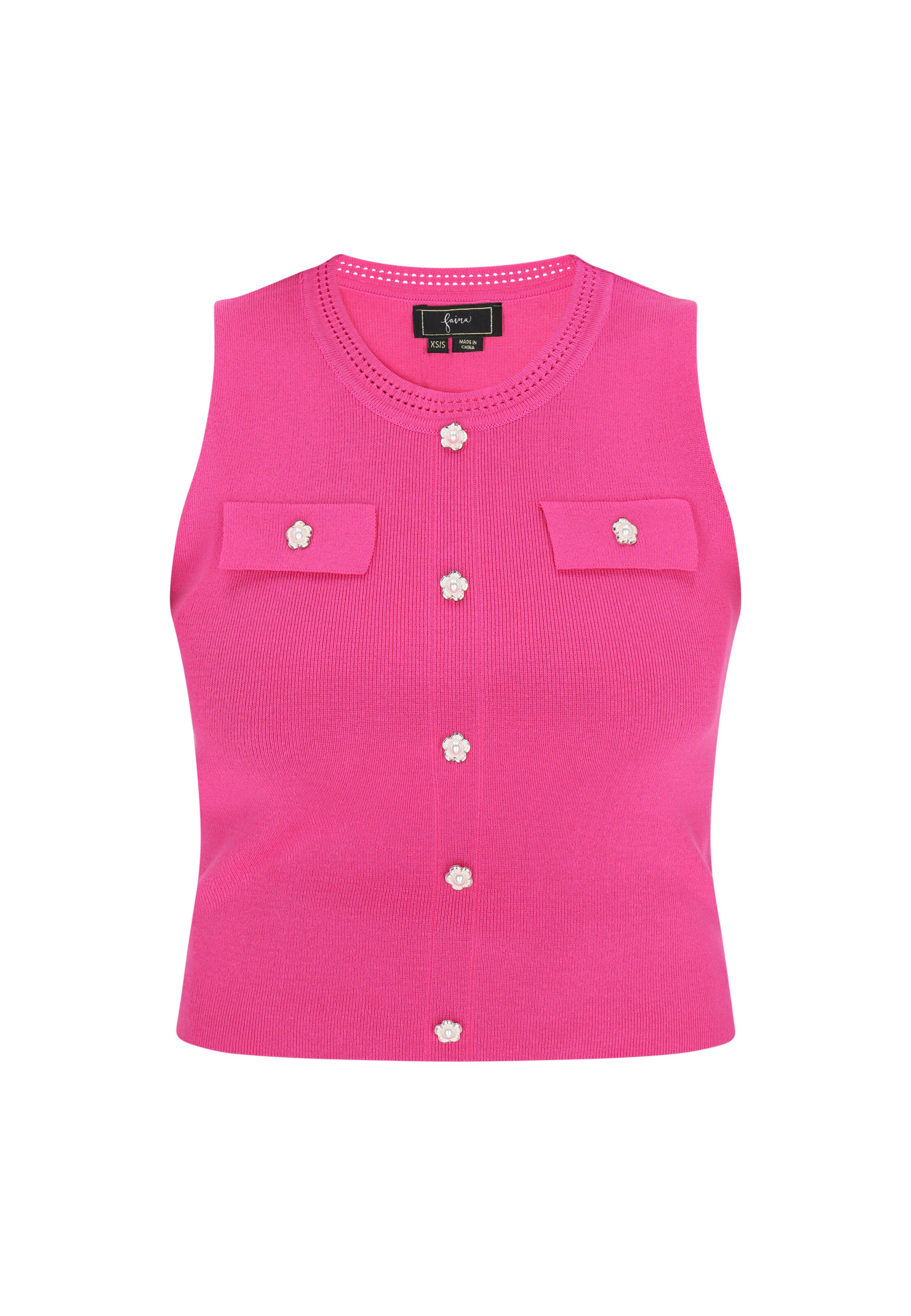 rozā faina Adīts topiņš: no priekšpuses