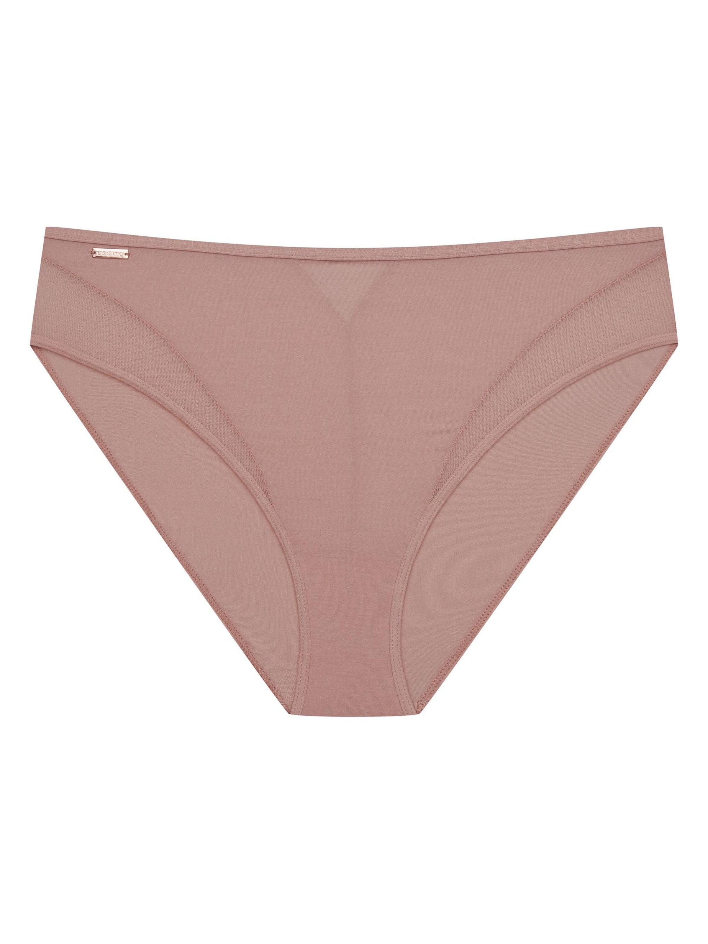 ESOTIQ - Panti 'Taillenslip Blissy, hohe Leibhöhe, Modal Jersey, florales Muster' en rosa
