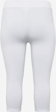 ONLY Carmakoma Slimfit Leggings 'TIME' in Wit