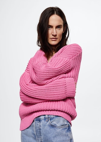 MANGO Oversized Sweater 'Fruita' in Pink