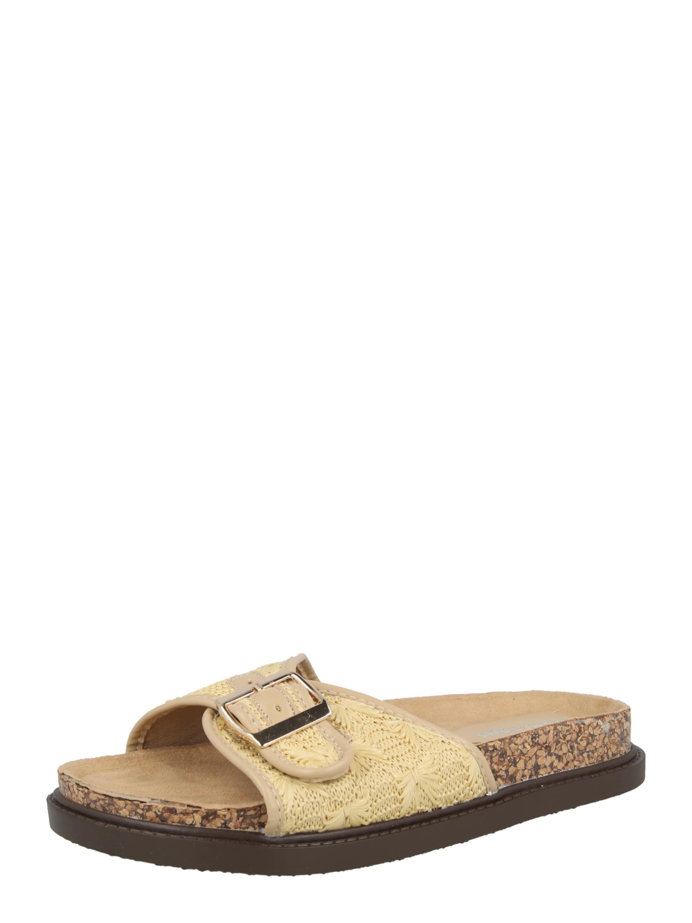 GLAMOROUS Šľapky - Béžová: predná strana