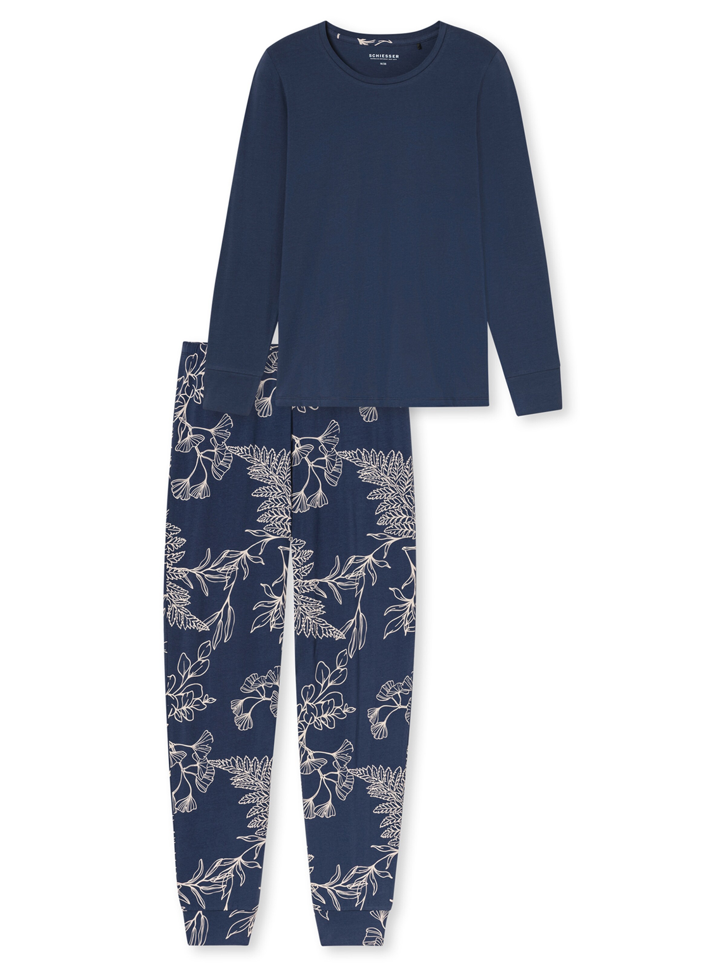 SCHIESSER Schlafanzug ' Comfort Essentials ' in Blau: Vorderseite