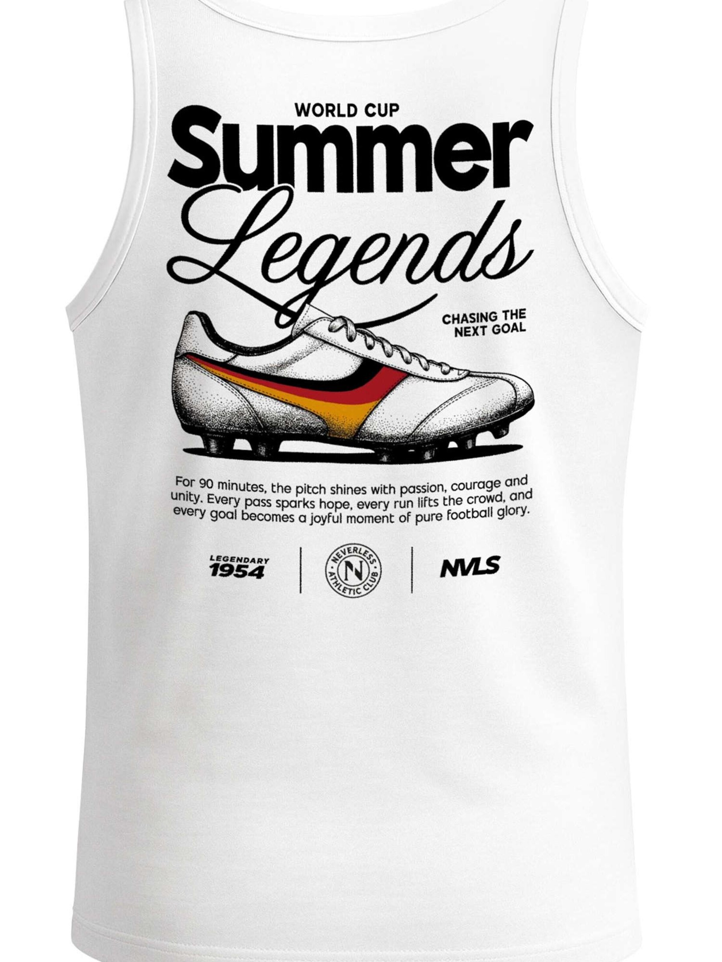 Neverless Shirt 'Soccer Summer Legends' in White: front