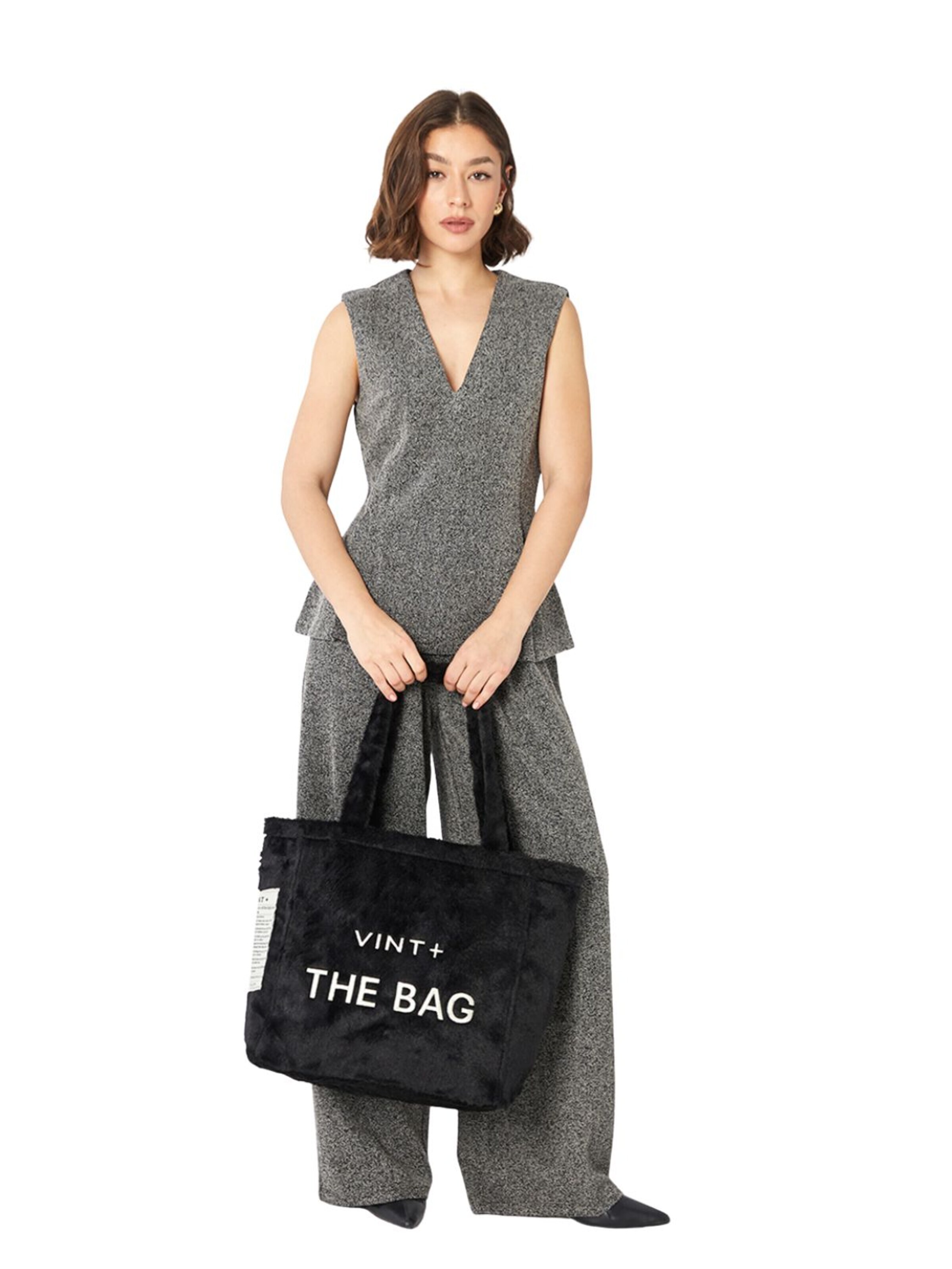 Cabas 'Fluffy Bag Big' VINT+ en noir