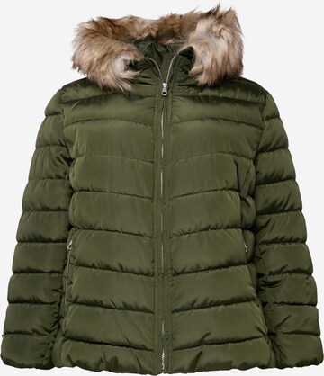 Veste d’hiver ONLY Carmakoma en vert : devant