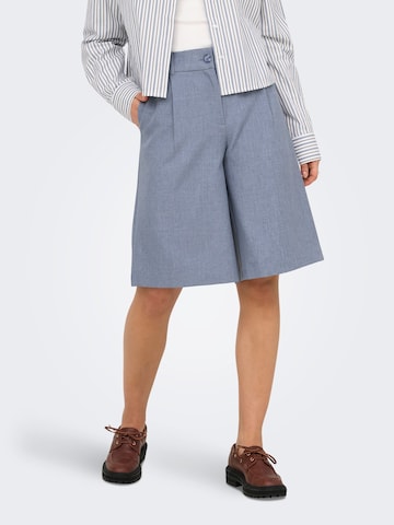 ONLY Wide Leg Bukser med lægfolder 'ONLLinda' i blå