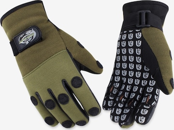 normani Full Finger Gloves ' Selachii ' in Green: front