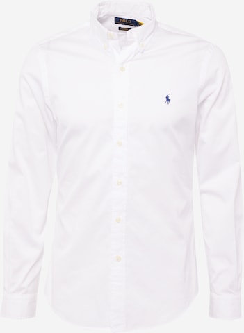Coupe slim Chemise Polo Ralph Lauren en blanc : devant