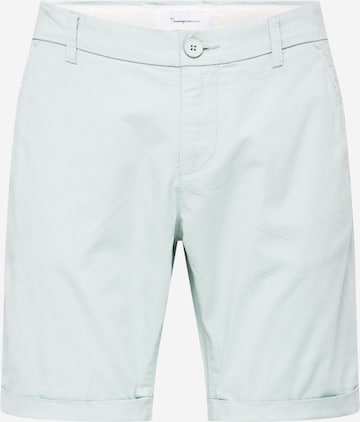 KnowledgeCotton Apparel - Regular Calças chino 'CHUCK' em azul: frente