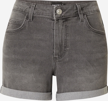 PIECES Regular Farkut 'PCPEGGY' värissä harmaa: etupuoli