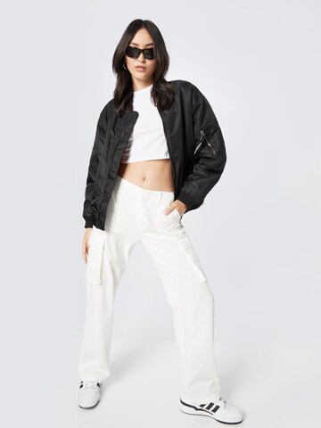 Gina Tricot Regular Cargo Pants in White