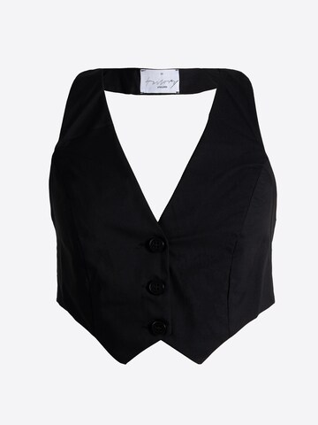 4TAILORS Vesta k obleku 'Scoop' - Čierna