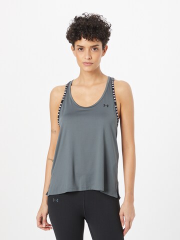 UNDER ARMOUR Sports Top in Grey: front