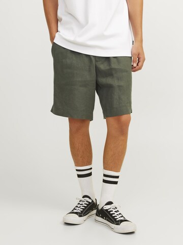 Wide Leg Pantalon chino 'Bill Lawrence' JACK & JONES en vert : devant