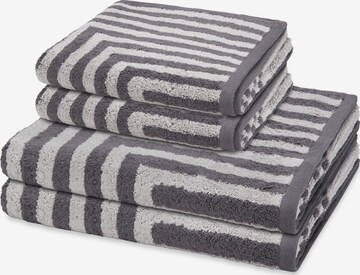 ROSS Towel 'Grafik' in Grey: front