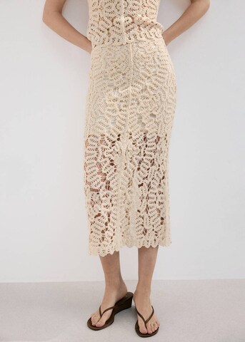 MANGO Rock 'Setenta' in Beige: Vorderseite