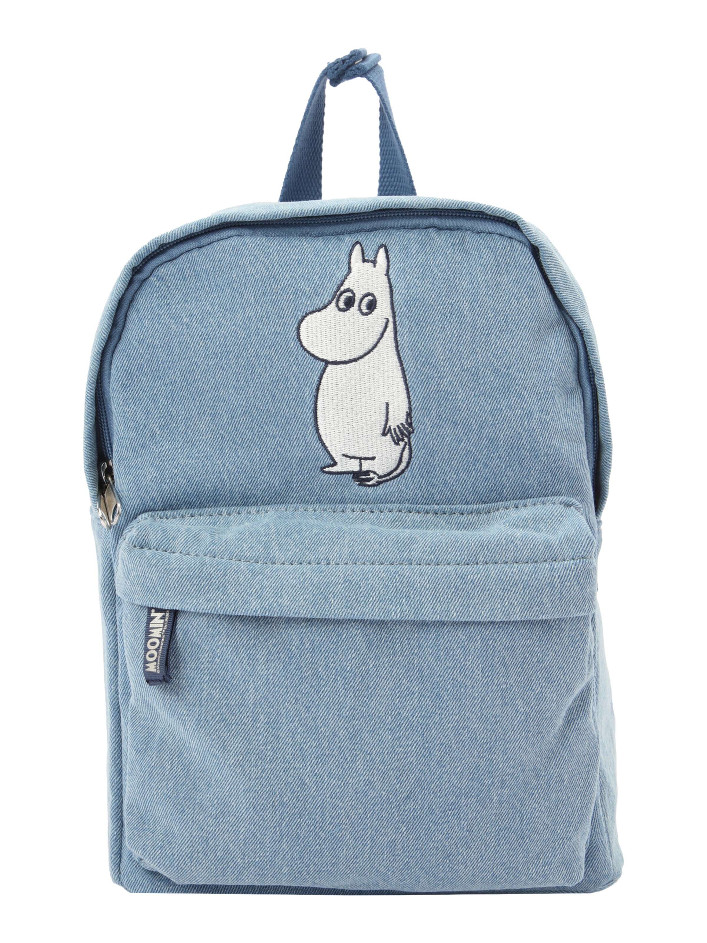 Lindex Rucksack 'Moomin' in Blau: Vorderseite