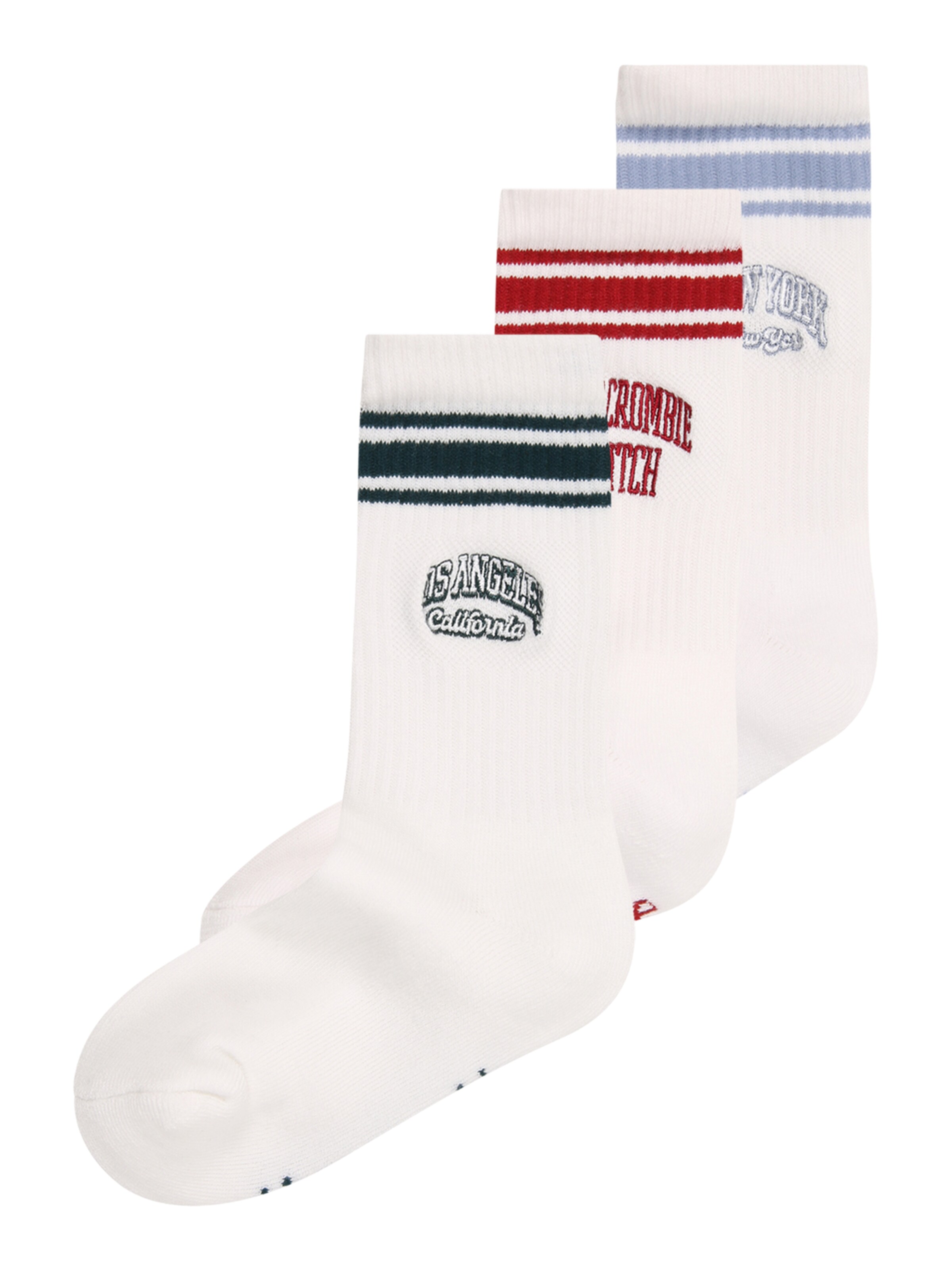 Șosete de la Abercrombie & Fitch pe alb: față