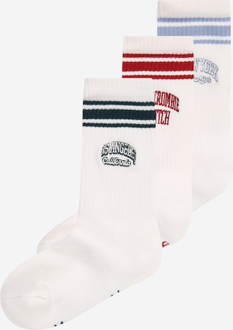balta Abercrombie & Fitch Kojinės: priekis