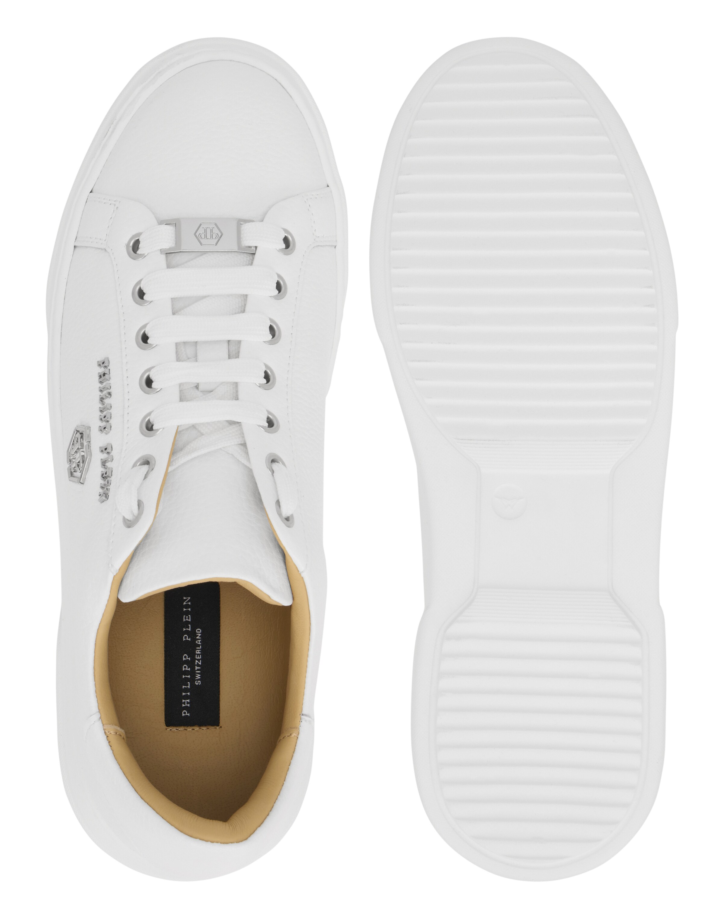 Baskets basses 'Hexagon' Philipp Plein en blanc