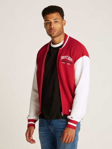 Tommy Jeans Strickjacke in Rot: Vorderseite