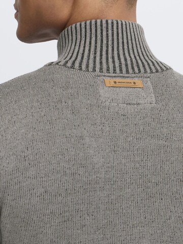 INDICODE JEANS Gebreid vest 'Andy' in Grijs