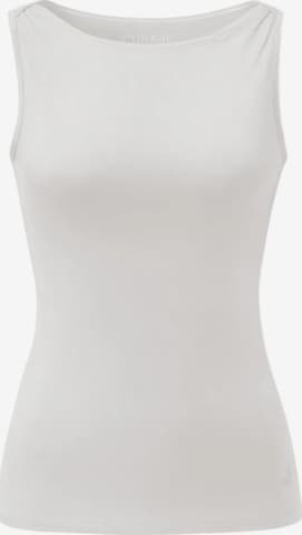 CURARE Yogawear Sporttop 'Boat Neck Top' in Weiß: Vorderseite