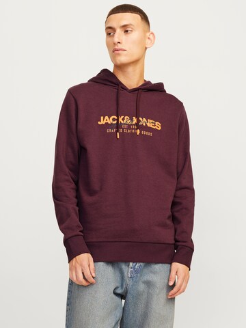 Sweat-shirt 'JJALVIS' JACK & JONES en rouge : devant