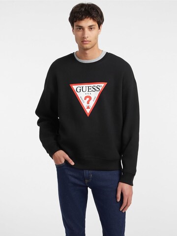 GUESS Sweatshirt 'Iconic' in Black: front