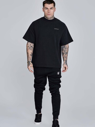SikSilk Slimfit Sporthose 'Essentials' in Schwarz
