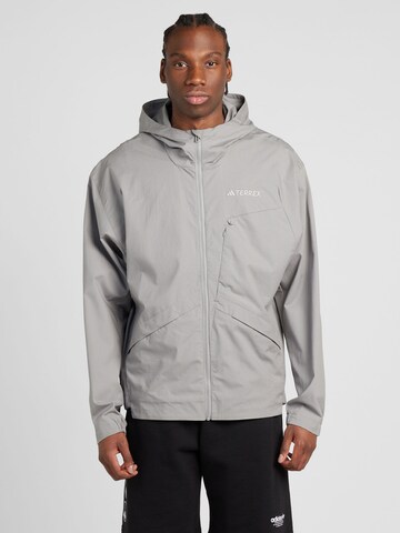 ADIDAS TERREX Outdoor jacket 'Xploric' in Grey: front