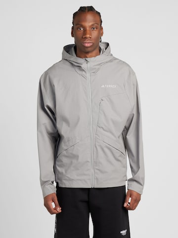 Veste outdoor 'Xploric' ADIDAS TERREX en gris : devant