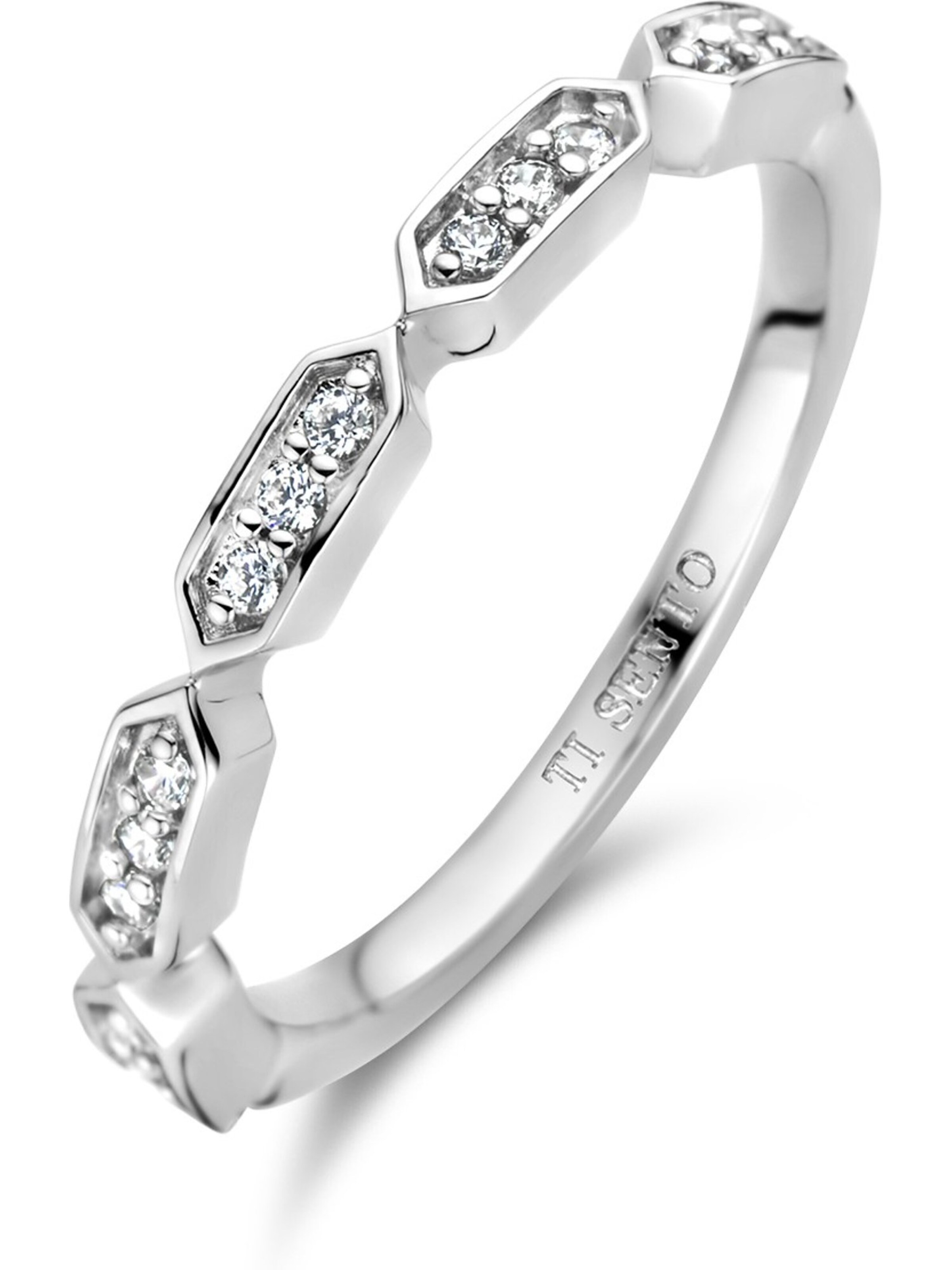 Ti Sento Milano Ring in Silver: front