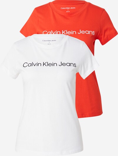 narancsvörös / fekete / fehér Calvin Klein Jeans Póló, Termék nézet
