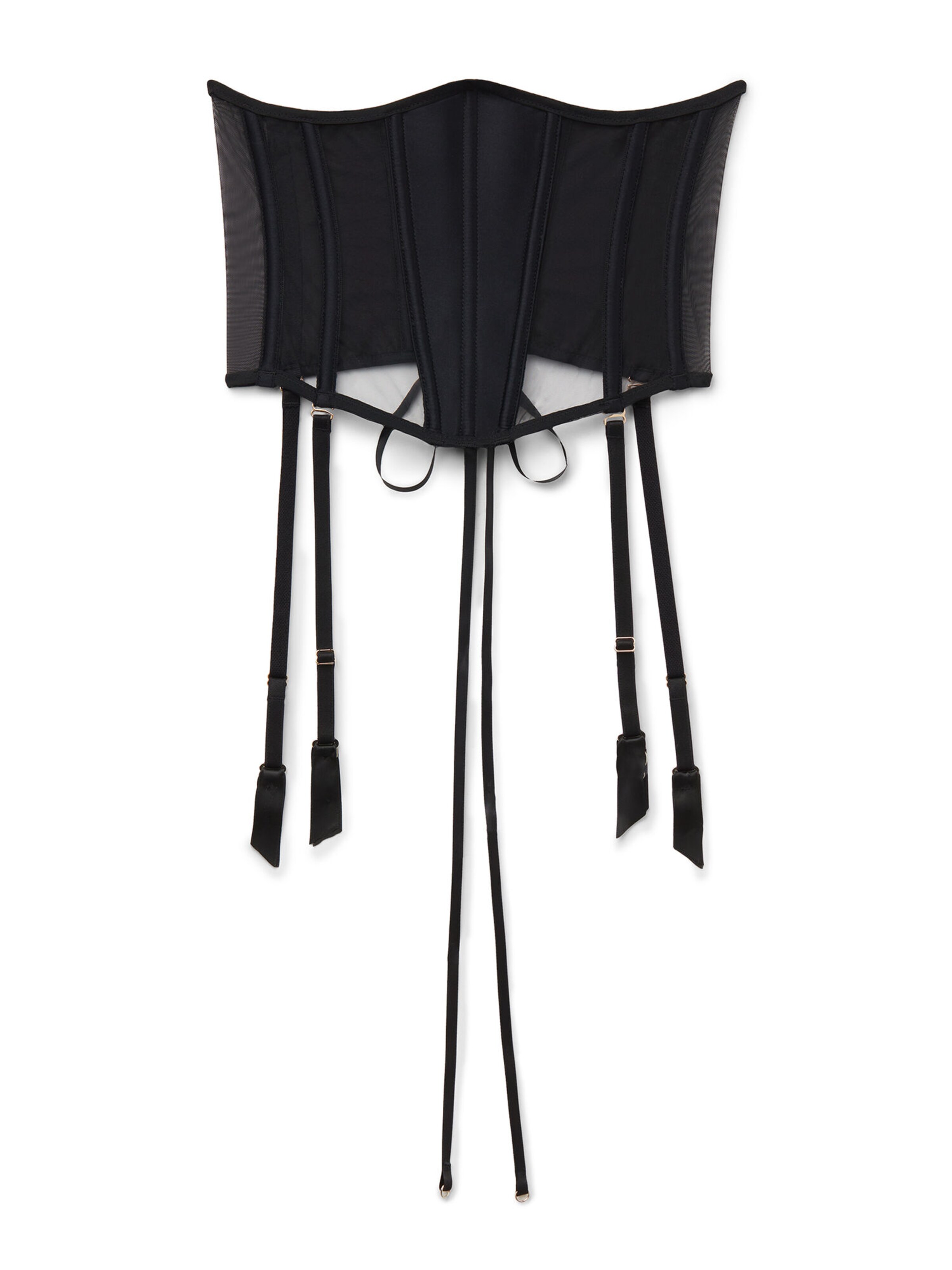 INTIMISSIMI Strumpfhalter 'HANDCRAFTED LUXURY' in Schwarz: Vorderseite