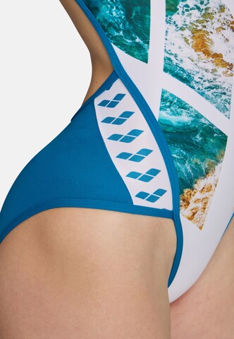ARENA Korzet Športové jednodielne plavky 'PLANET WATER' - zmiešané farby