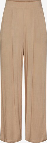Y.A.S Wide leg Pleat-front trousers 'HOT' in Beige: front