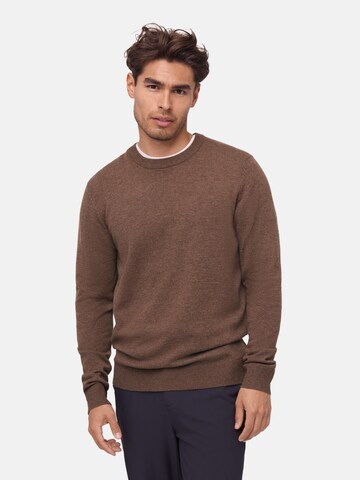 DANISH ENDURANCE Pullover 'Heritage Merino Cashmere' i brun: forside