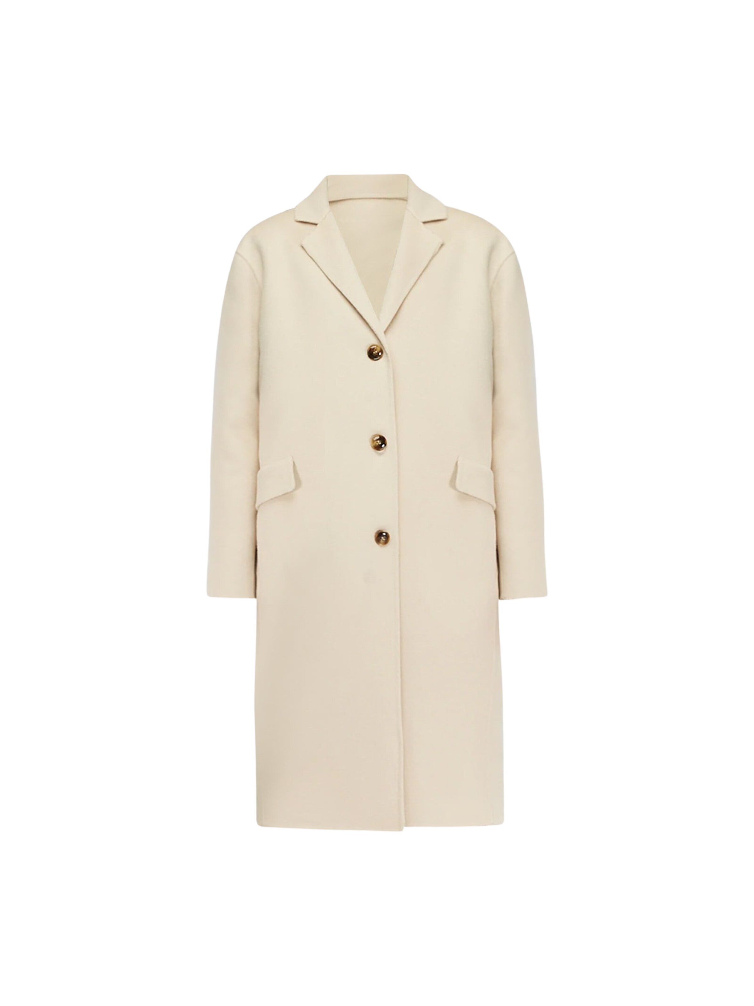Manteau mi-saison Semicouture en beige : devant