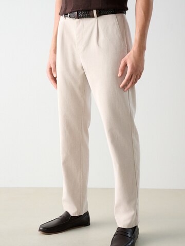 Next Обычный Брюки со складками в Серый