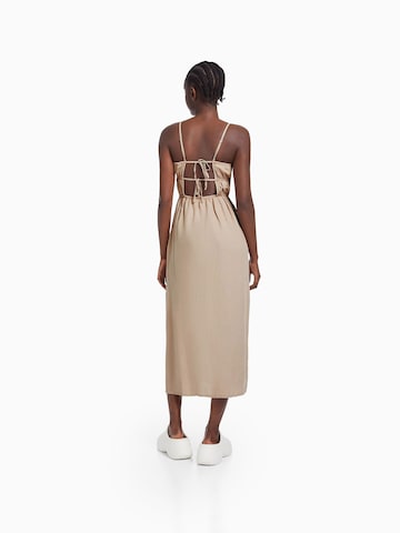 Bershka Summer Dress in Brown