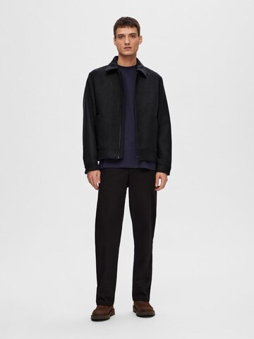SELECTED HOMME Overgangsjakke 'SLHNew Filip' i sort
