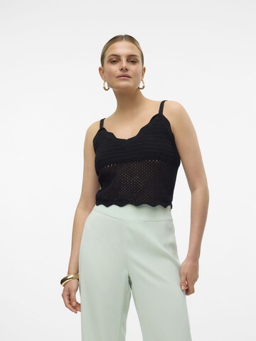 VERO MODA Knitted Top 'BORABORA' in Black: front